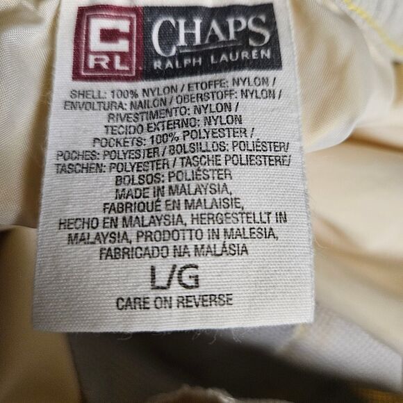 VTG Chaps Ralph Lauren Mens Large Yellow Board Shorts Swim Trunks Zip Pocket - Picture 4 of 8